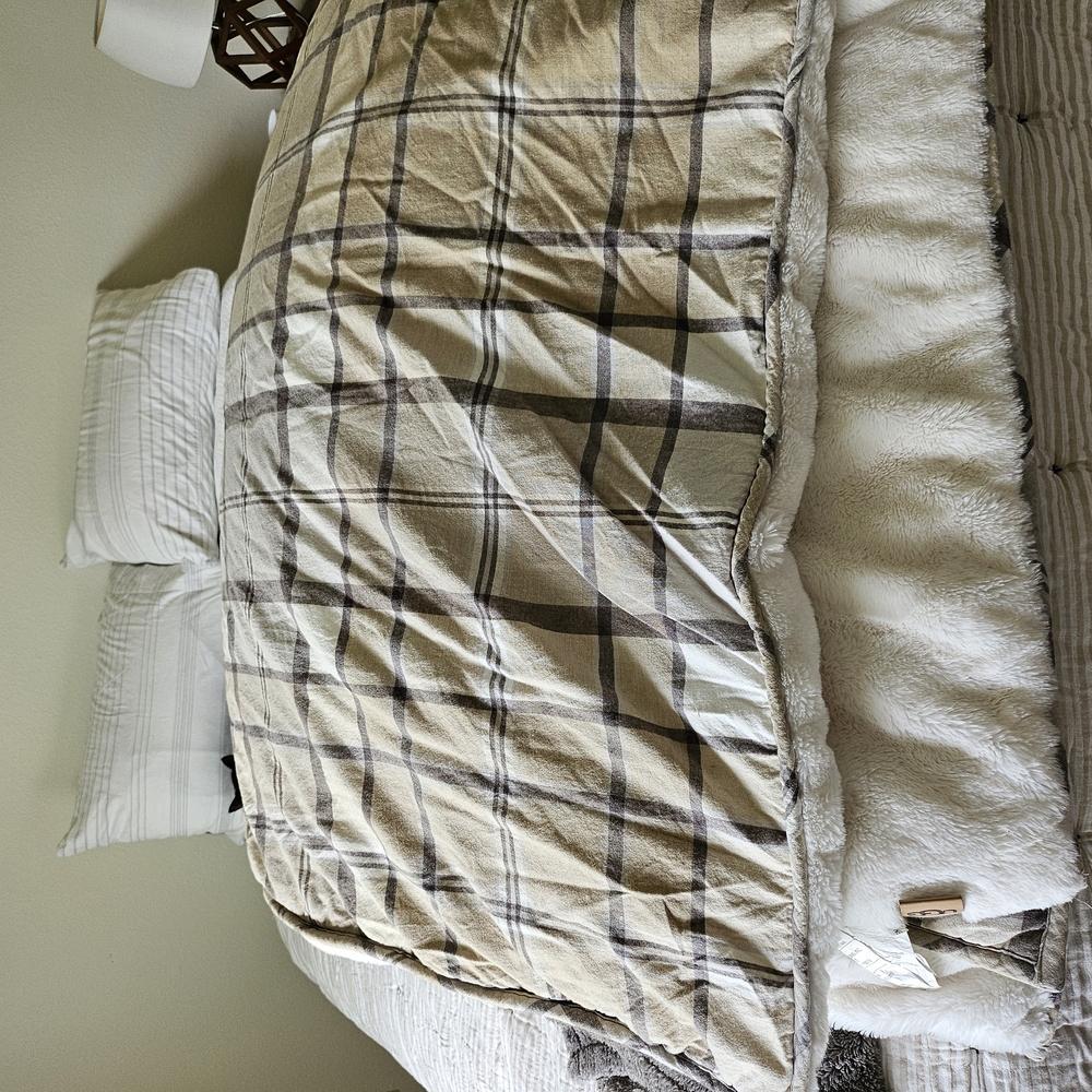 UGG Tan and Cream Quilted Comforter Set